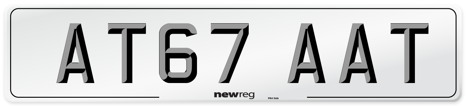 AT67 AAT Number Plate from New Reg